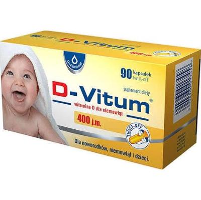 D-Vitum Witamina D dla niemowląt x 90 kapsułek twist-off