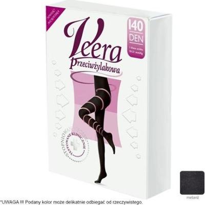Veera Rajstopy przeciwżylakowe 140 DEN Mikrofibra kolor melanż rozmiar 4 x 1 sztuka