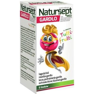 Natur-Sept Med Gardło lizaki o smaku tutti-frutti x 6 sztuk