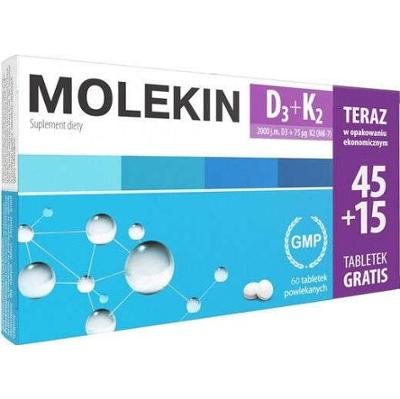 Molekin D3 + K2 x 45 tabletek