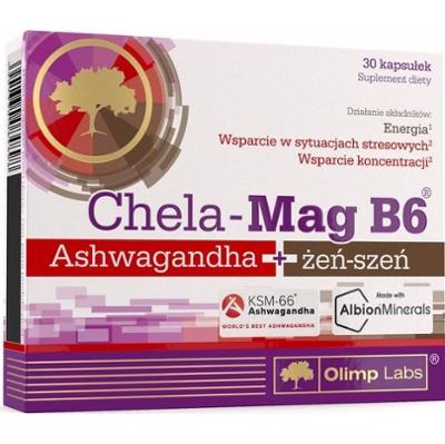 Chela-Mag B6 Ashwagandha + żeń-szeń x 30 kapsułek