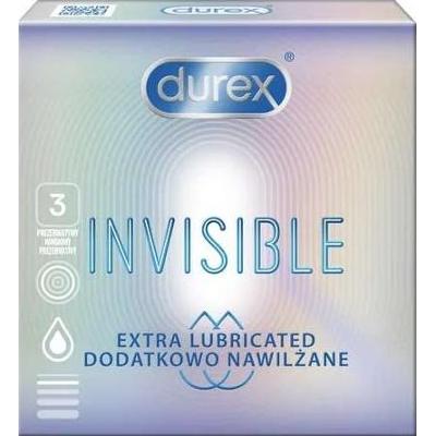 DUREX Invisible prezerwatywy dodatkowo nawilżane x 3 sztuki