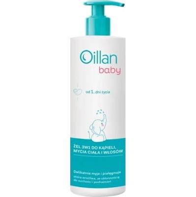 OILLAN BABY Żel 3w1 do kąpieli, mycia ciała i włosów 400ml
