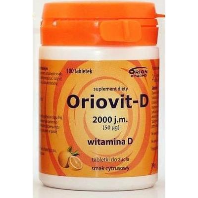 ORIOVIT-D 2000 j.m. 50µg x 100 tabletek do żucia