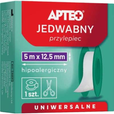 APTEO Jedwabny przylepiec 5m x 12,5mm x 1 sztuka