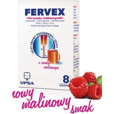 FERVEX x 8 saszetek smak malinowy