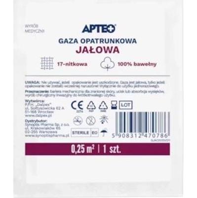 GAZA opatrunkowa jałowa 17nitek 1/4m x 1 sztuka