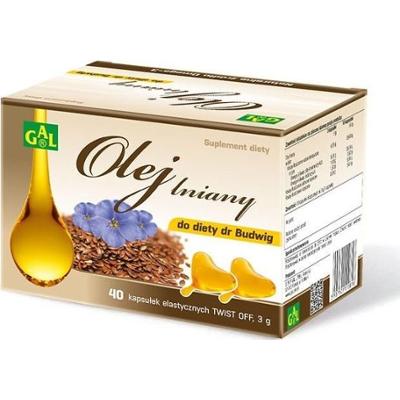 Olej lniany do diety dr Budwig x 40 kapsułek