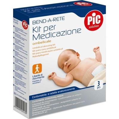 PIC Benda elastyczna siatka opatrunkowa do pępka noworodka x 3 sztuki
