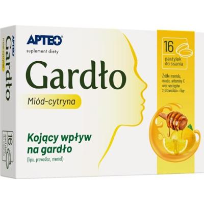 APTEO GARDŁO Miód-cytryna x 16 pastylek