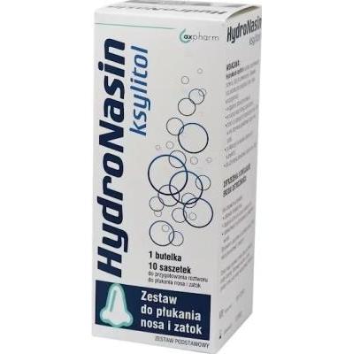 HydroNasin Ksylitol Zestaw podstawowy butelka + saszetki (10 sztuk)