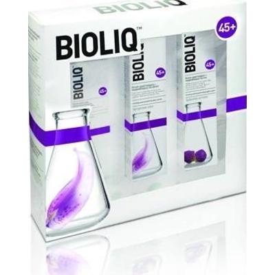 BIOLIQ Zestaw 45+ Krem ujędrniająco-wygładzający na dzień 50ml + krem na noc 50ml + krem do skóry oczu i ust 15ml