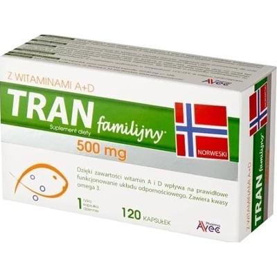 TRAN FAMILIJNY z witaminami A+D x 120 kapsułek