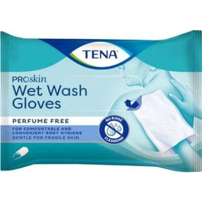 TENA WET WASH GLOVES Nawilżane Myjki x 8 sztuk
