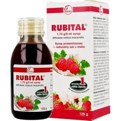 RUBITAL syrop 125ml - malinowy