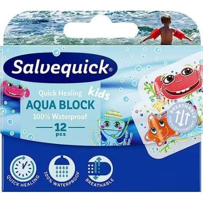 Salvequick Plastry Aqua Block Kids x 12 sztuk