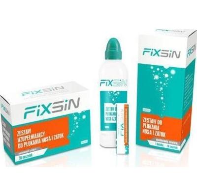 FIXSIN Zestaw podstawowy do płukania nosa i zatok 1 butelka + 10 saszetek