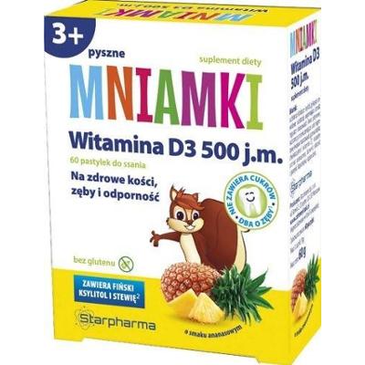Mniamki Witamina D 500j.m x 60 pastylek do ssania