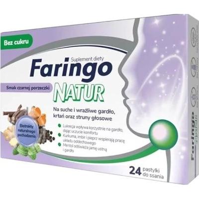 FaringoNatur o smaku czarnej porzeczki x 24 pastylki do ssania