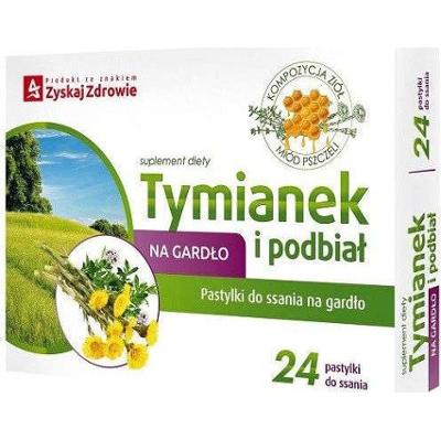 Tymianek i Podbiał x 24 tabletki do ssania