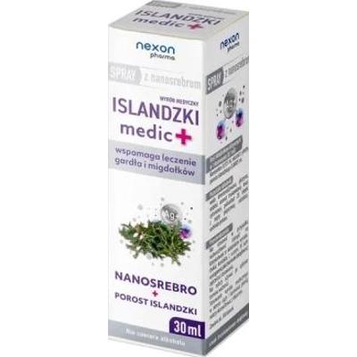 Islandzki Medic+ Spray do gardła z nanosrebrem 30ml