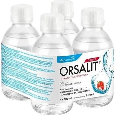 Orsalit Drink płyn o smaku truskawkowym 4 x 200ml