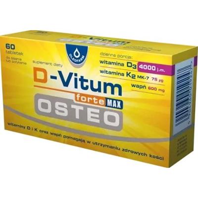 D-Vitum forte MAX OSTEO x 60 tabletek do połykania lub ssania