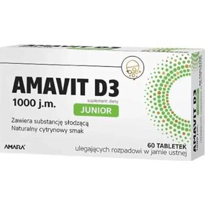 Amavit D3 JUNIOR 1000 j.m. x 60 tabletek ulegających rozpadowi w jamie ustnej