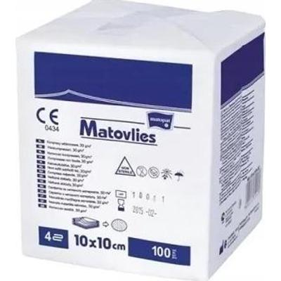 Matovlies Kompresy z włókniny niejałowe 4-warstwowe 10 x 10cm x 100 sztuk