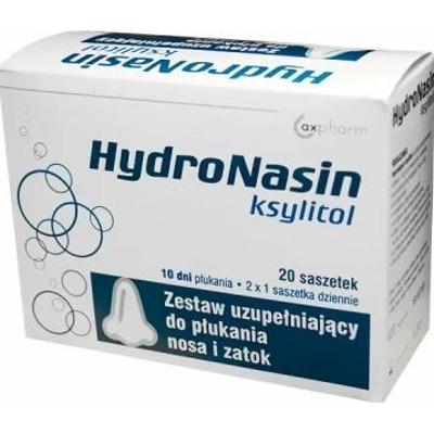 HydroNasin Ksylitol Zestaw uzupełniający do płukania nosa i zatok x 20 sztuk