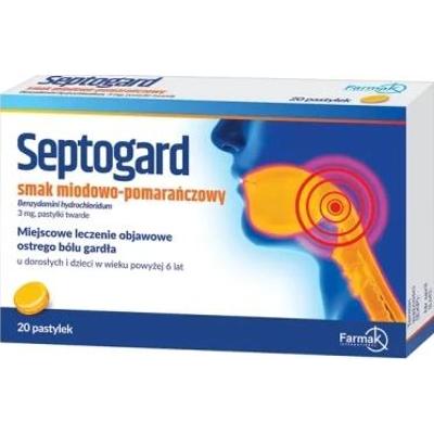 Septogard o smaku miodowo-pomarańczowym 3mg x 20 pastylek do ssania