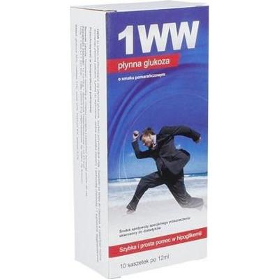 GLUKOZA Płynna 1WW smak pomarańczowy 12ml x 10 saszetek