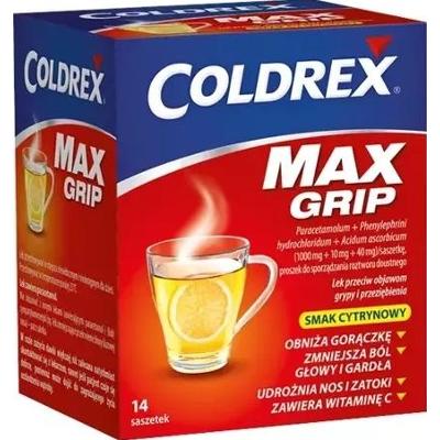 Coldrex MaxGrip o smaku cytrynowym x 14 saszetek