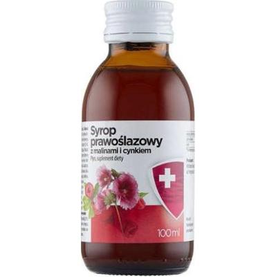 SYROP PRAWOŚLAZOWY z malinami i cynkiem 100ml