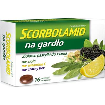 SCORBOLAMID Na Gardło x 16 pastylek