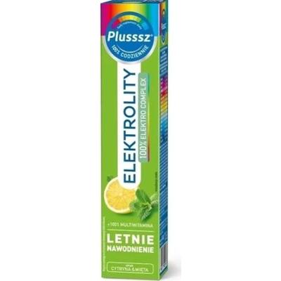 Plusssz Elektrolity + 100% Multiwitamina cytryna & mięta x 24 tabletki musujące