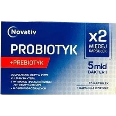 Novativ Probiotyk + Prebiotyk 5mld bakterii 20 x kapsułek
