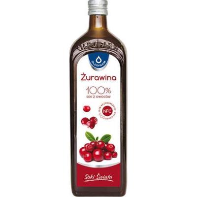 Żurawina 100% sok z owoców żurawiny 490ml