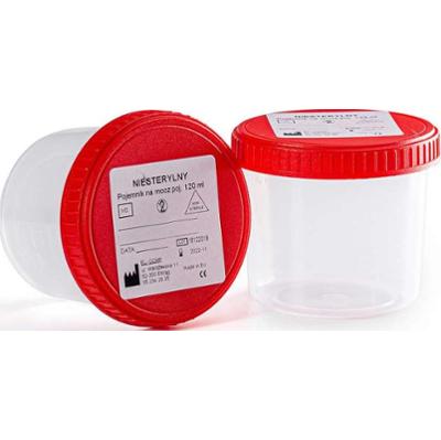 Pojemnik na mocz niesterylny z naklejką 120ml