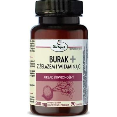 Burak+ z żelazem i witaminą C x 90 tabletek