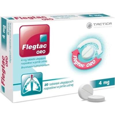 Flegtac Oro 4mg x 20 tabletek ulegających rozpadowi w jamie ustnej
