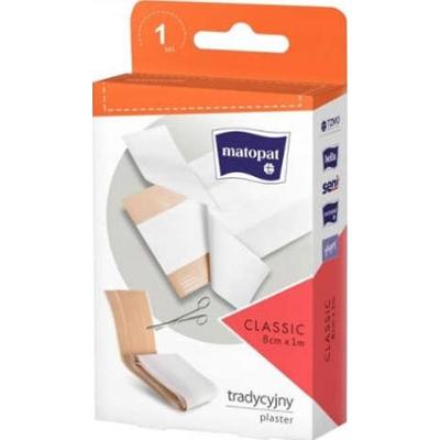 PLASTER MATOPAT CLASSIC 8cm x 1m do cięcia z opatrunkiem