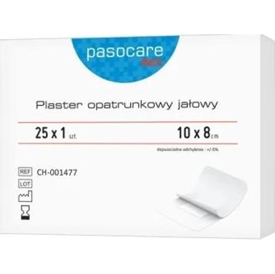 Pasocare Plaster opatrunkowy jałowy 10cm x 8cm x 25 sztuka