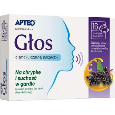 GŁOS APTEO PLUS x 16 pastylek do ssania