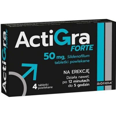 ActiGra Forte 50mg x 4 tabletki
