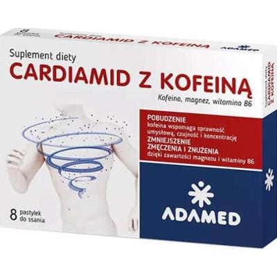 CARDIAMID Z KOFEINĄ x 8 pastylek smak Cytrusowy