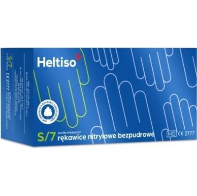 Rękawice HELTISO nitrylowe bezpudrowe rozmiar S x 100 sztuk