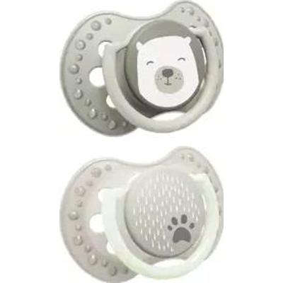 LOVI Smoczek uspokajający silikonowy dynamiczny 0-3m Buddy Bear x 2 sztuki 22/863