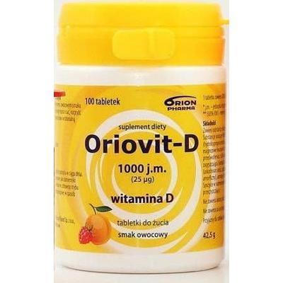 ORIOVIT-D 1000 j.m. 25 µg x 100 tabletek do żucia