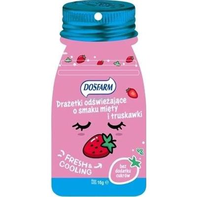 Dosfarm drażetki odśwież mięta i truskawka 16g